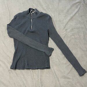 XS grey quarter zip top, Fresh From California